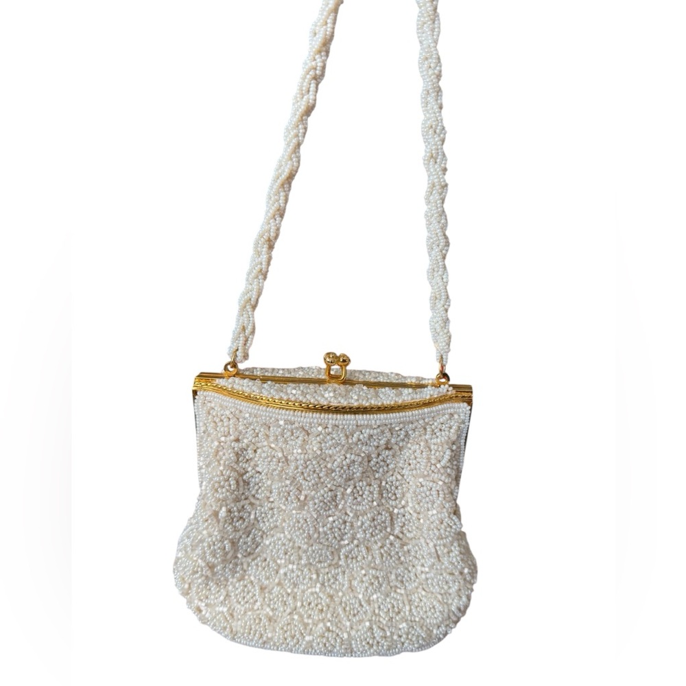 Sub Vintage Walborg Cream Beaded Purse 1930-40's